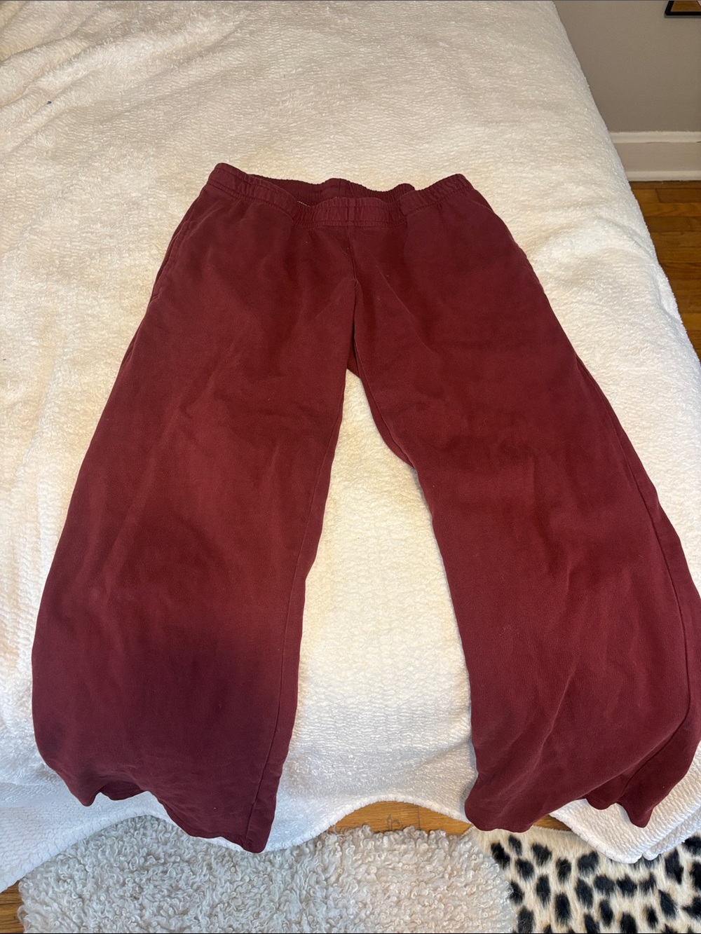 Brandy Melville John Galt burgundy sweatpants